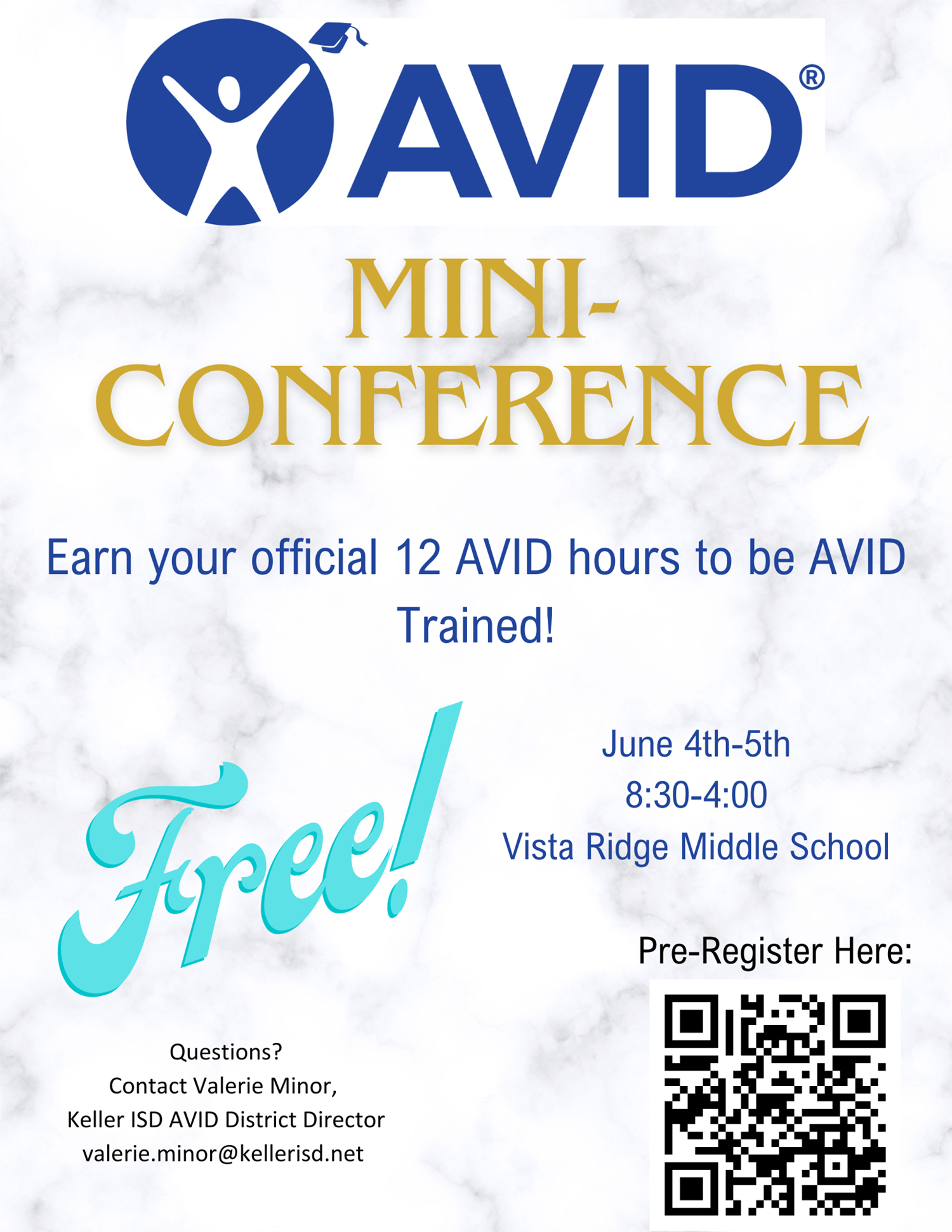 AVID mini conference Flyer